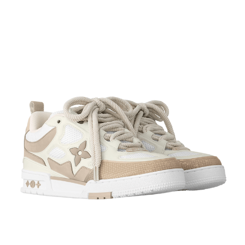 LOUIS VUITTON "TRAINER-SKATE" (White/Beige)