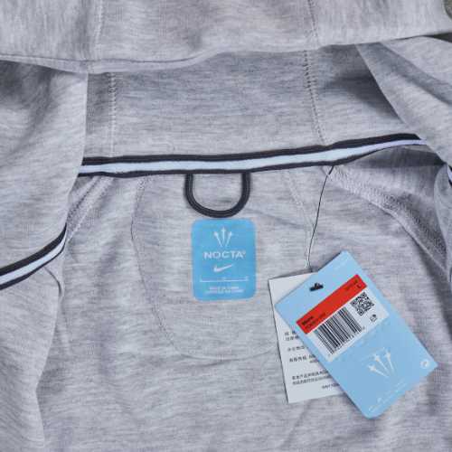 Conjunto Polerón Buzo NIKE TECH x NOCTA "Gris" Algodón Alta Calidad - Imagen 3