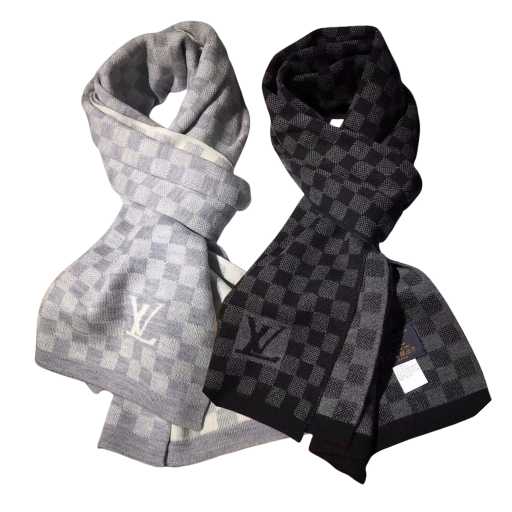 Bufanda Louis Vuitton LV “Cuadros” – 180x30cm | Algodón Puro