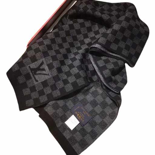 Bufanda Louis Vuitton LV “Cuadros” – 180x30cm | Algodón Puro - Imagen 3