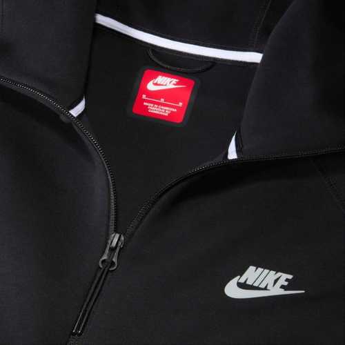 Polerón NIKE TECH 2025 "REFLECTANTE" Algodón Premium Negro - Imagen 5