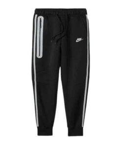 Pantalon Buzo NIKE TECH 2025 "REFLECTANTE" Algodón Premium Negro