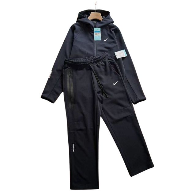 Conjunto NIKE TECH x NOCTA "Negro/Blanco" Algodón Alta Calidad