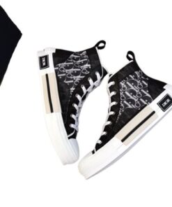 Zapatillas Dior B23 High-Top "Negro/Blanco" + CAJA