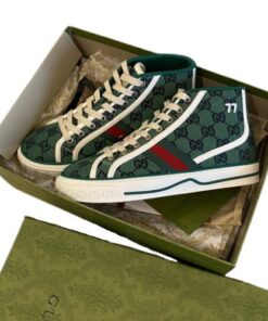 Zapatillas Gucci Tennis 1977 High Top GG "Verde" + CAJA
