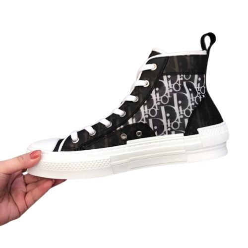 Zapatillas Dior B23 High-Top "Negro/Blanco" + CAJA - Imagen 3