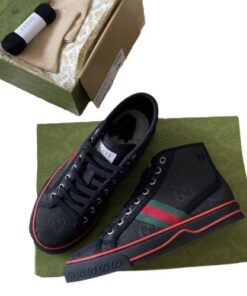 Zapatillas Gucci Tennis 1977 High Top GG "Negra" + CAJA