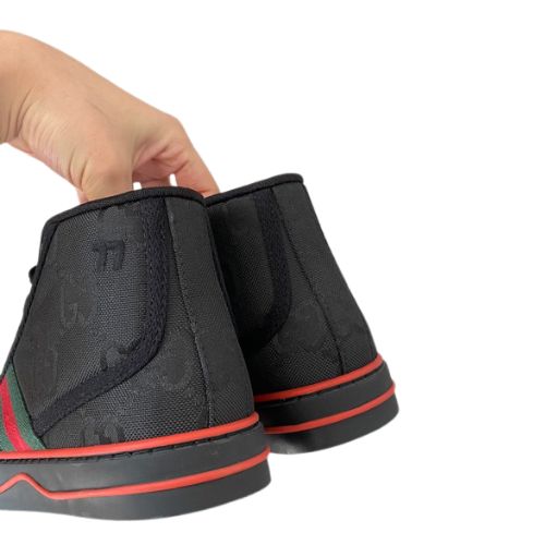 Zapatillas Gucci Tennis 1977 High Top GG "Negra" + CAJA - Imagen 2