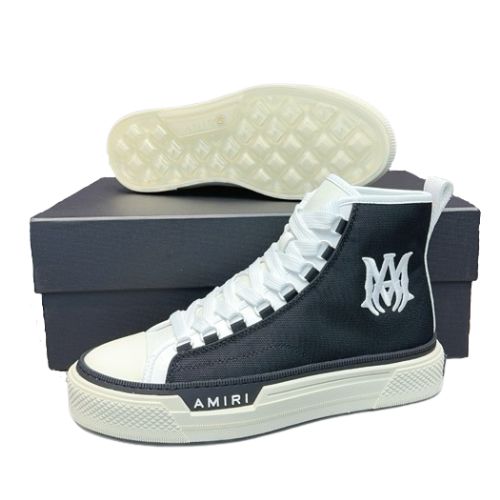 Zapatillas AMIRI M.A. Court Logo High "Negro" + CAJA - Imagen 3