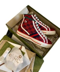 Zapatillas Gucci Tennis 1977 High Top GG "Roja" + CAJA