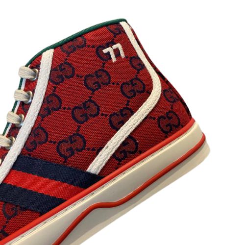 Zapatillas Gucci Tennis 1977 High Top GG "Roja" + CAJA - Imagen 4