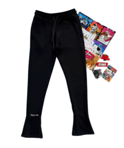 Pantalón Buzo SYNA WORLD "Negro/Rosa Dorado" ALGODÓN Rose Gold