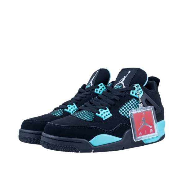 Air Jordan Retro 4 "Tiffany Blue" Negro Celeste