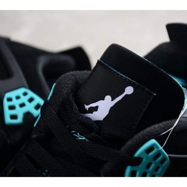 Air Jordan Retro 4 "Tiffany Blue" Negro Celeste - Imagen 3