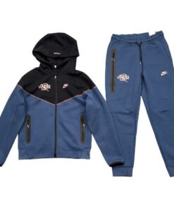 Conjunto NIKE TECH x SYNA CENTRAL CEE "Negro/Azul" Algodón ALTA CALIDAD