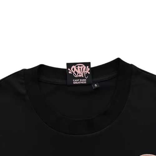 Polera SYNA WORLD "Negro Rosa ROSE GOLD" Algodón + BOLSA y STICKERS - Imagen 3
