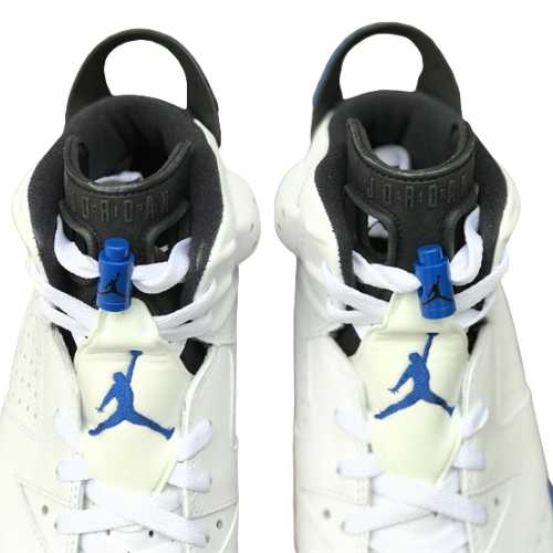 Air Jordan Retro 6 "Sport Azul" Blanco - Imagen 5