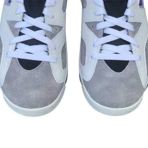 Air Jordan Retro 6 "Flint Grey" Blanco Gris - Imagen 5
