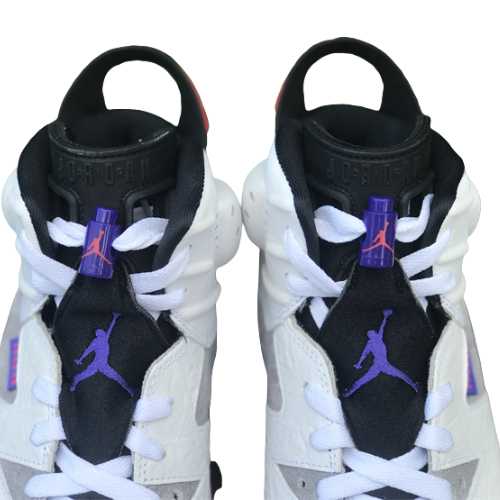 Air Jordan Retro 6 "Flint Grey" Blanco Gris - Imagen 4