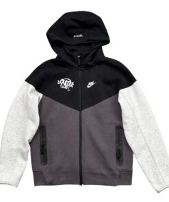 Polerón NIKE TECH x SYNA CENTRAL CEE "Negro/Gris Oscuro/Blanco" Algodón Mejor Calidad