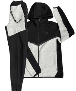 Conjunto NIKE TECH Fleece "Negro/Gris" 2025 Algodon Real
