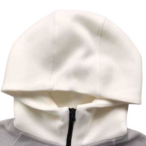 Conjunto Polerón Buzo NIKE TECH 2025 "REFLECTANTE" Algodón Premium Gris/Blanco - Imagen 2