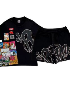 Conjunto SYNA WORLD Verano Polera Short "Negro/Rose Gold" ALGODÓN + BOLSA & ACCESORIOS