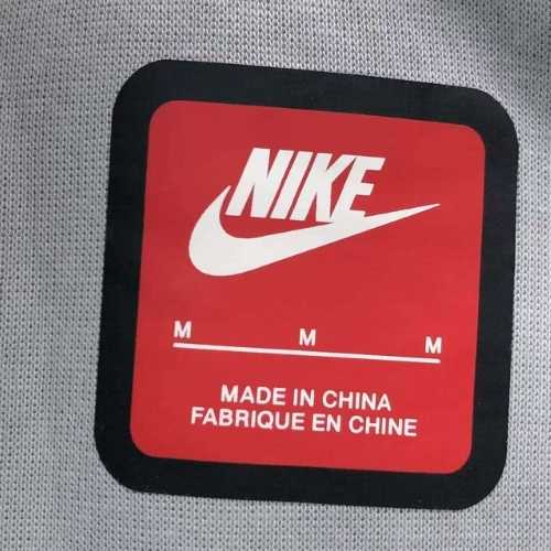 Conjunto Polerón Buzo NIKE TECH 2025 "REFLECTANTE" Algodón Premium Gris/Blanco - Imagen 3