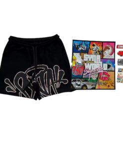 Shorts SYNA WORLD "Negro/Dorado Rose Gold" ALGODÓN + BOLSA y STICKERS