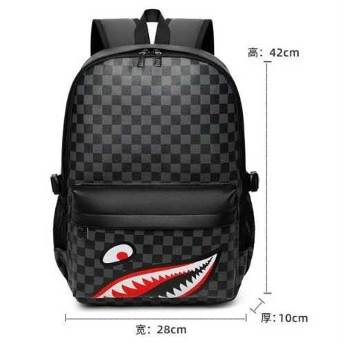 MOCHILAS SHARK BAPE LV LOUIS VUITTON x SprayGround "20L" Cuadros - Imagen 5