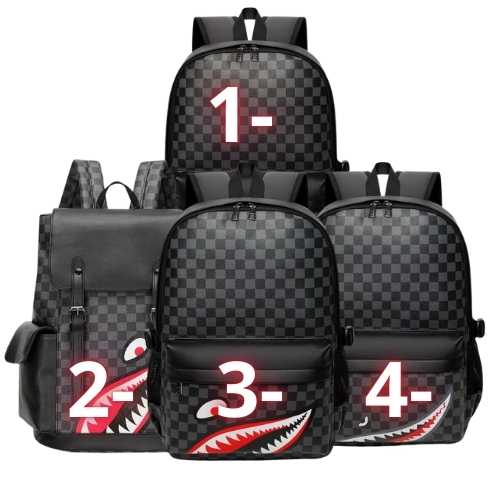 MOCHILAS SHARK BAPE LV LOUIS VUITTON x SprayGround "20L" Cuadros - Imagen 2