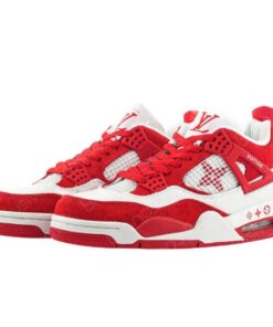 Air Jordan Retro 4 LV LOUS VUITTON "White Red Blancas Rojo"