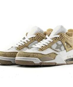 Air Jordan Retro 4 LV LOUS VUITTON "White Beige Blancas Beige"
