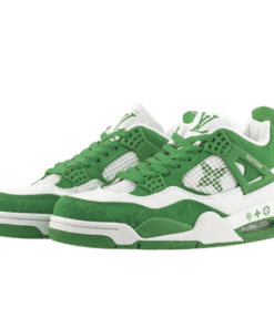 Air Jordan Retro 4 LV LOUS VUITTON "White Green Blancas Verde"