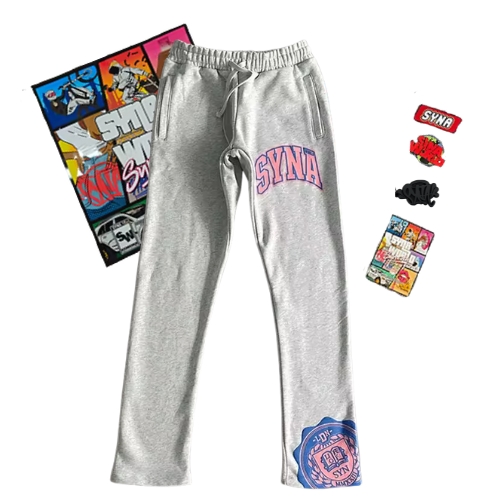 Conjunto SYNA WORLD Invierno "Gris/Rosado" + ACCESORIOS Algodón Real - Imagen 3