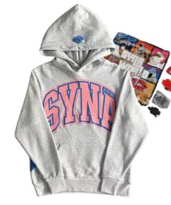 Polerón SYNA WORLD "Gris/Rosado" + ACCESORIOS Algodón Real