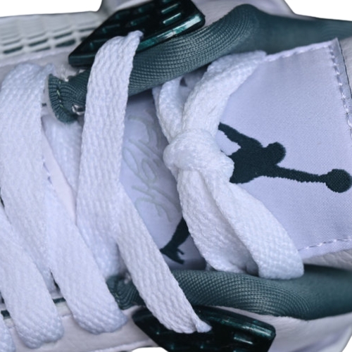 Air Jordan Retro 4 "Oxidised Green" Blanco Verde - Imagen 4