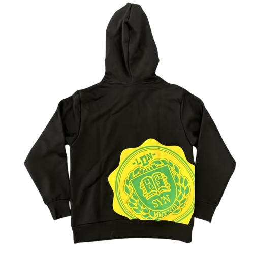 Polerón SYNA WORLD "Negro/Amarillo Verde" + ACCESORIOS Algodón Real - Imagen 3