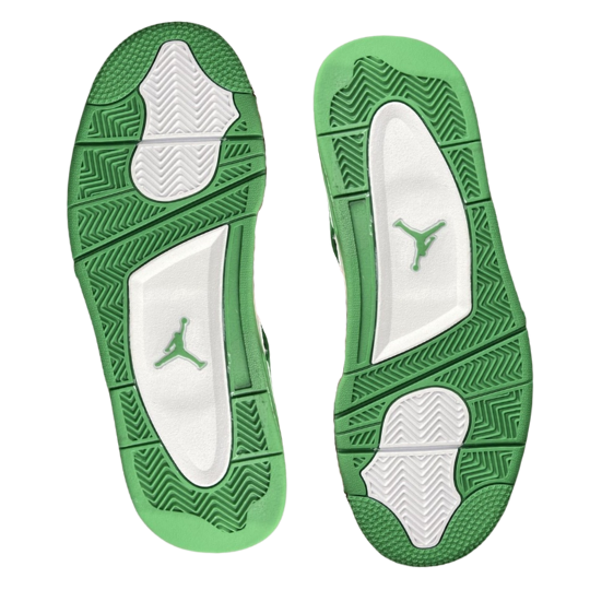 Air Jordan Retro 4 LV LOUS VUITTON "White Green Blancas Verde" - Imagen 3