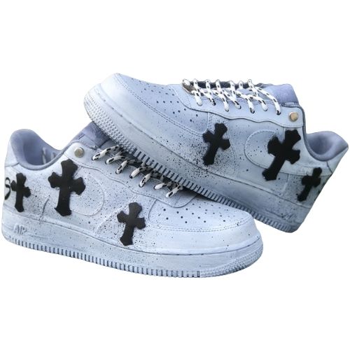 Nike Air Force 1 "CHROME HEARTS LOW" Blancas - Imagen 4