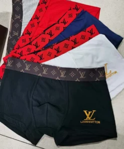 Boxer bordado Louis Vuitton (Negro, Azul, Rojo y Blanco)