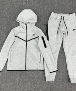 Conjunto Nike Tech 100% Algodon - Gris