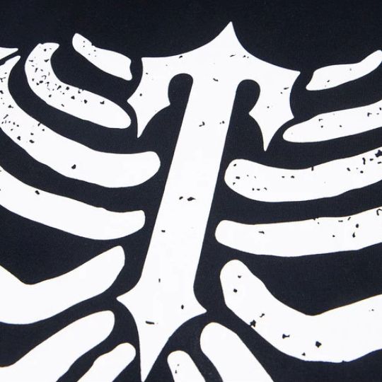 Polera TRAPSTAR Esqueleto Skeleton Manga Corta "Blanca/Negra" - Imagen 7
