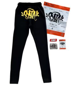 Pantalón Buzo SYNA WORLD "Negro/Amarillo" Algodón + BOLSA y STICKERS