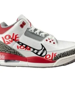 Air Jordan 3 Retro "Fire Red LOVE” Blanco Rojo