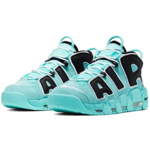 Nike Air More UPTEMPO "Aqua Blue" Celeste Negro - Imagen 2