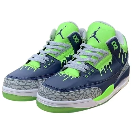 Air Jordan 3 Retro "Doernbecher Hugo” Negro Verde - Imagen 2
