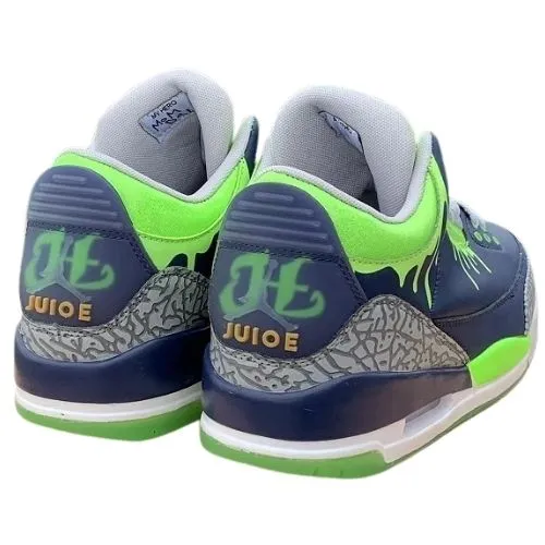 Air Jordan 3 Retro "Doernbecher Hugo” Negro Verde - Imagen 3