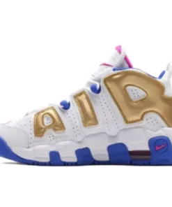 Nike Air More UPTEMPO "Peanut Butter & Jelly" Blanco Dorado Rosa