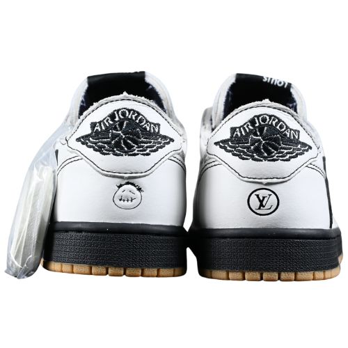 Air Jordan Retro 1 OFF WHITE Phanton LV TRAVIS SCOTT Low "Panda" Louis Vuitton Blanco Negro - Imagen 3